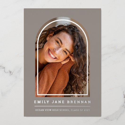 Abschluss Ankündigung Grad Fotokarte (Vorderseite)