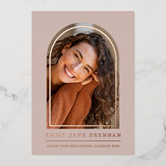 Abschluss Ankündigung Grad Fotokarte (Vorderseite)