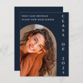 Abschluss Ankündigung Grad Fotokarte (Vorne/Hinten)