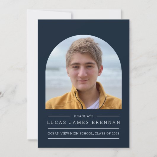 Abschluss Ankündigung Grad Fotokarte (Vorderseite)