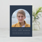 Abschluss Ankündigung Grad Fotokarte (Stehend Vorderseite)