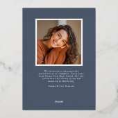 Abschluss Ankündigung Grad Fotokarte (Rückseite)