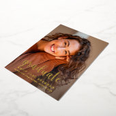 Abschluss Ankündigung Grad Fotokarte (Gedreht)