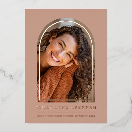 Abschluss Ankündigung Grad Fotokarte (Vorderseite)