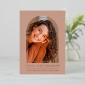 Abschluss Ankündigung Grad Fotokarte (Stehend vorne)