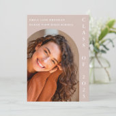 Abschluss Ankündigung Grad Fotokarte (Stehend Vorderseite)