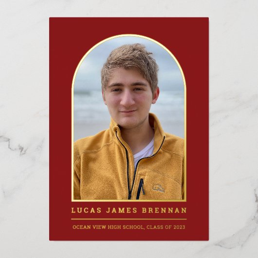 Abschluss Ankündigung Grad Fotokarte (Vorderseite)