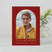 Abschluss Ankündigung Grad Fotokarte (Stehend vorne)