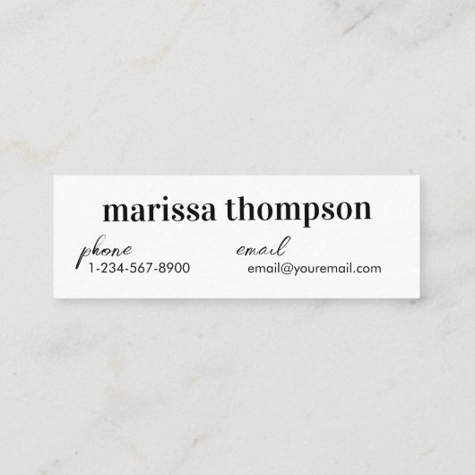 Abschluss-Ankündigung Graduate Business Card Mini Visitenkarte (Rückseite)