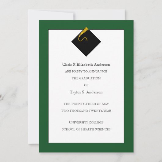 Abschluss Ankündigung Grün (Vorderseite)