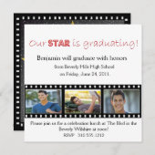 Abschluss Ankündigung Hollywood Star Red (Vorne/Hinten)