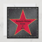 Abschluss Ankündigung Hollywood Star Red (Rückseite)