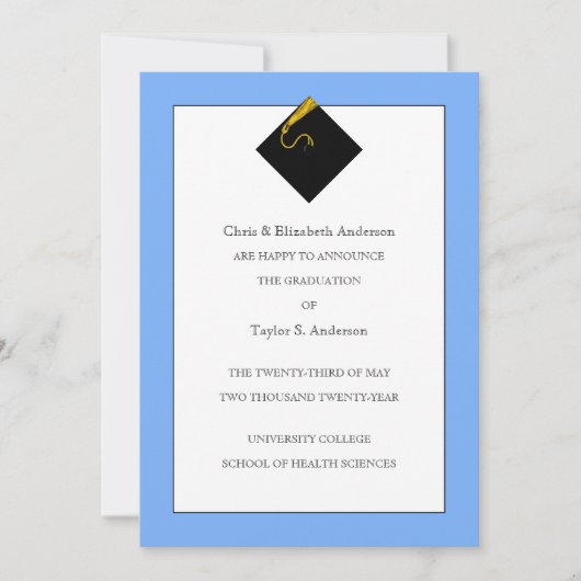 Abschluss Ankündigung Light Blue (Vorderseite)