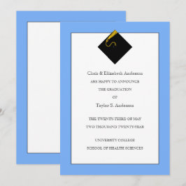 Abschluss Ankündigung Light Blue