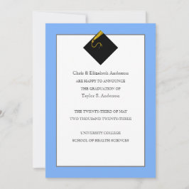 Abschluss Ankündigung Light Blue