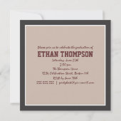 Abschluss Ankündigung mit 3 Fotos Tan Brown (Rückseite)