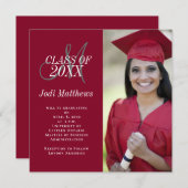 Abschluss Ankündigung Monogramm Foto Grad Party (Vorne/Hinten)