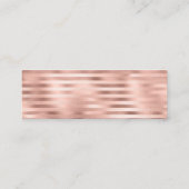 Abschluss Ankündigung Name Karte Rose Gold Streife (Rückseite)
