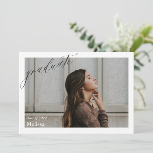 Abschluss Ankündigung Open House Grad Party (Stehend Vorderseite)