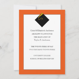 Abschluss Ankündigung Orange