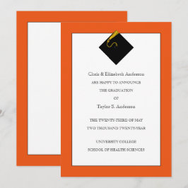 Abschluss Ankündigung Orange