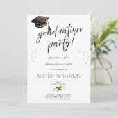 Abschluss Ankündigung Party einladen, Einfach (Stehend Vorderseite)