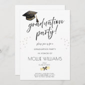 Abschluss Ankündigung Party einladen, Einfach (Vorne/Hinten)