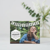 Abschluss Ankündigung Party Foto Postkarte (Stehend Vorderseite)