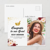 Abschluss Ankündigung Postkarte (Vorne/Hinten)