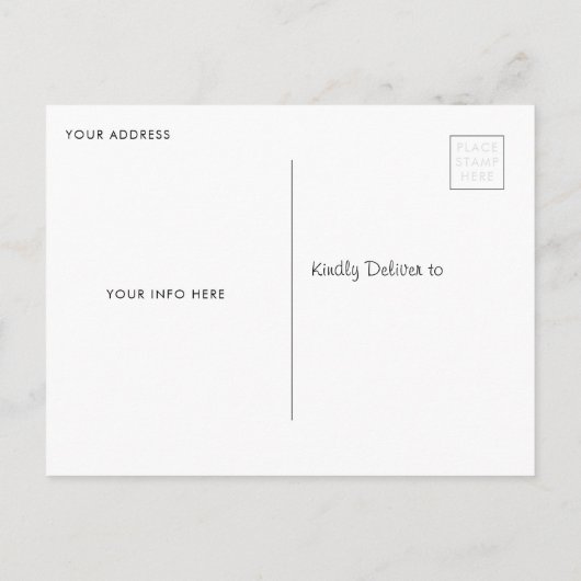 Abschluss Ankündigung Postkarte (Rückseite)