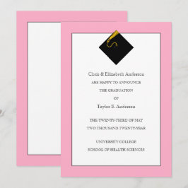 Abschluss Ankündigung Rosa