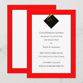 Abschluss Ankündigung Rot