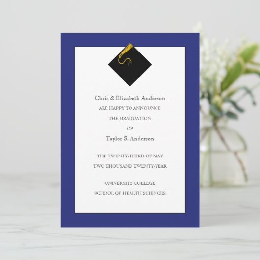 Abschluss Ankündigung Royal Blue (Stehend Vorderseite)