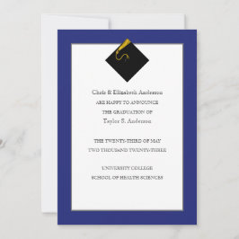 Abschluss Ankündigung Royal Blue