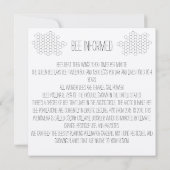 Abschluss Ankündigung und Party Einladen Bienen Th (Rückseite)