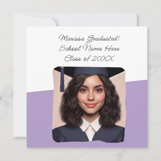 Abschluss Ankündigung von benutzerdefinierten Foto (Vorderseite)