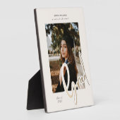 Abschluss-Ankündigung von Gold-Script-Karten Fotoplatte (Seite)