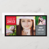 Abschluss-Ankündigung zu Farbblöcken-Fotokarte Ankündigung (Vorne/Hinten)