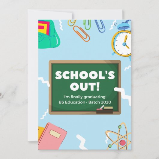 Abschluss-Ankündigungskarte bearbeiten Ankündigung (Vorderseite)