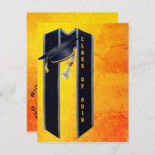 Abschluss Ankündigungspostkarte (Vorne/Hinten)