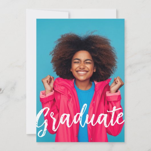 Abschluss Annoucement Foto Flat Card (Vorderseite)