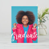 Abschluss Annoucement Foto Flat Card (Stehend Vorderseite)