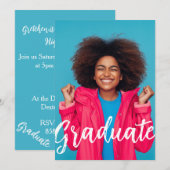 Abschluss Annoucement Foto Flat Card (Vorne/Hinten)