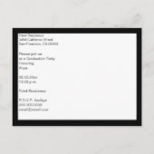 Abschluss Annoucement Foto Save the Date Ankündigungspostkarte (Rückseite)