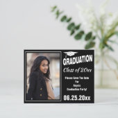 Abschluss Annoucement Foto Save the Date Ankündigungspostkarte (Stehend Vorderseite)