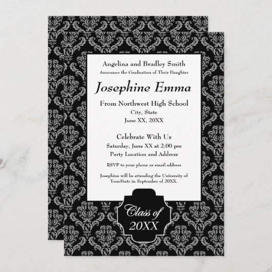 Abschluss Annoucement und Einladung (Vorne/Hinten)