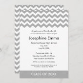 Abschluss Annoucement und Invitation - Chevronen Einladung (Vorne/Hinten)