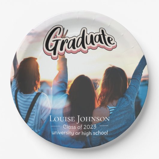 Abschluss Announcement Class 2023 Pappteller (Vorderseite)