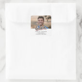 Abschluss Announcement Class 2023 Quadratischer Aufkleber (Tasche)