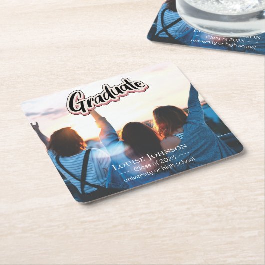 Abschluss Announcement Class 2023 Rechteckiger Pappuntersetzer (angewinkelt)